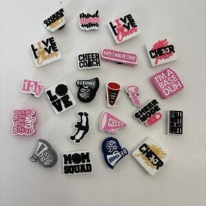 Cheer Cheerleading Shoe Charms‎ Croc Jibbitz Charms 22 Piece Lot